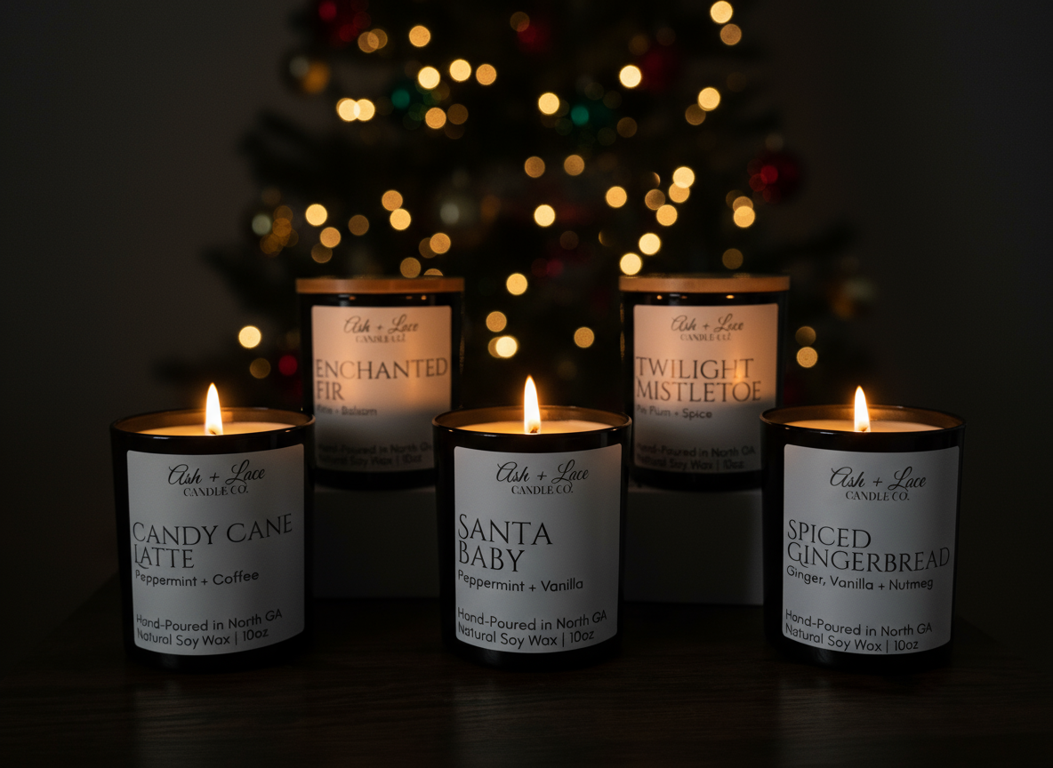 Christmas Candle Collection Dark Aesthetic