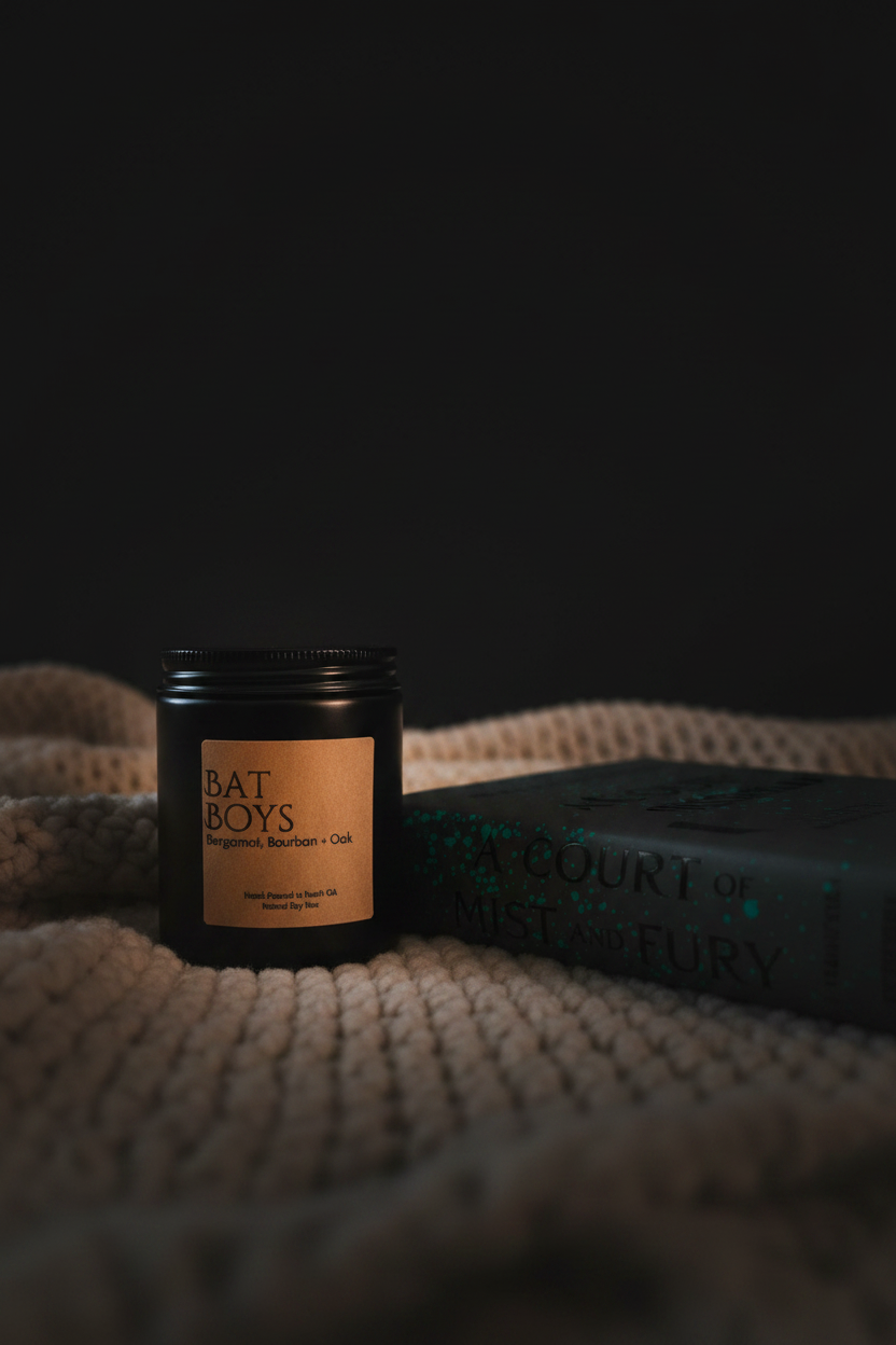 Bat Boys Candle — A Court of Mist and Fury Marketing Photo