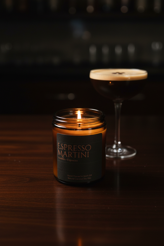 Espresso Martini Candle - Dark Luxe Bar Scene