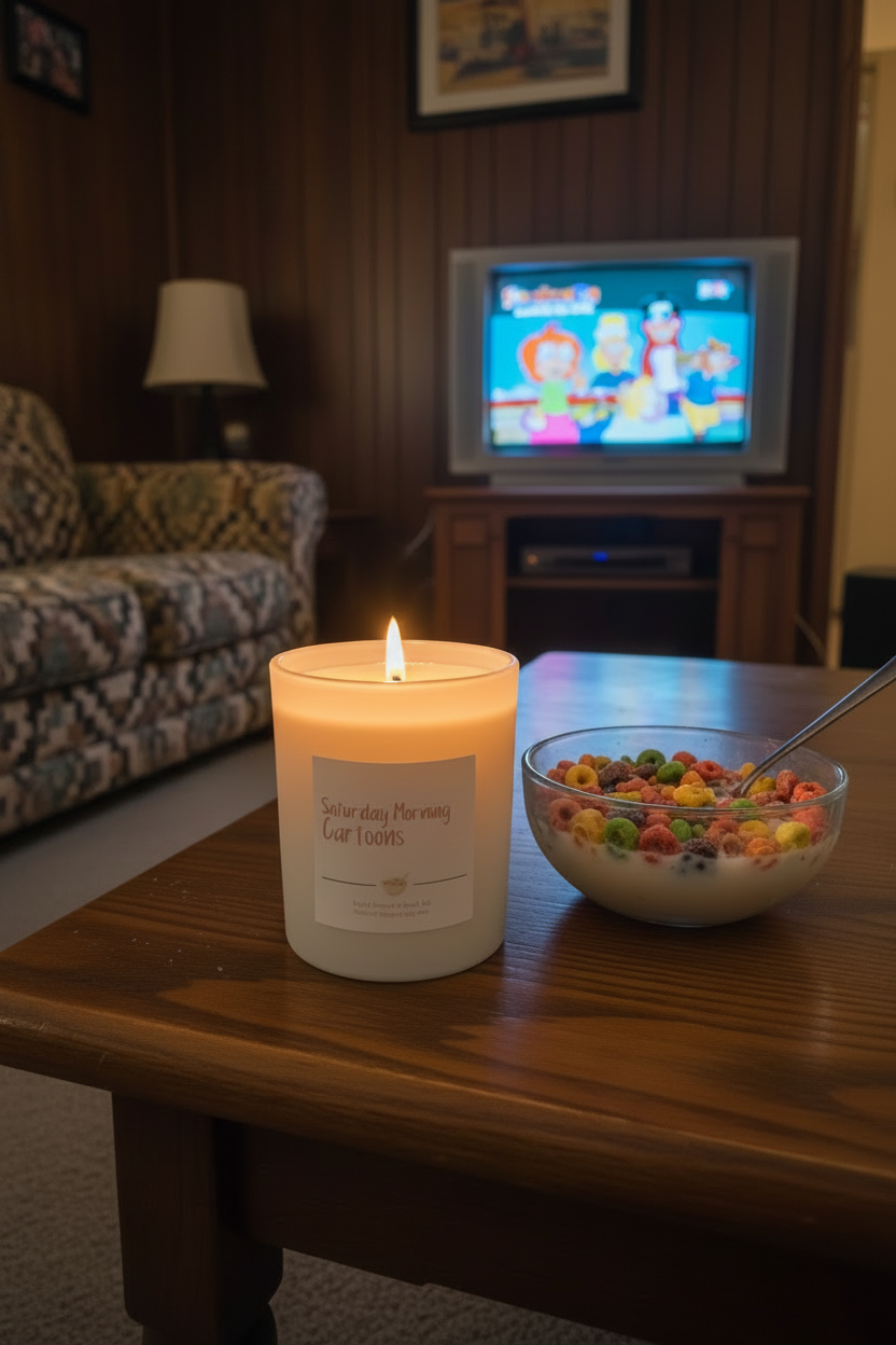 Saturday Morning Cartoons Candle – 90s Living Room